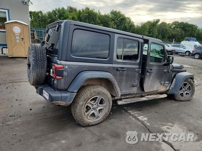 Trzecie zdjęcie samochodu z tyłu: 2018 JEEP WRANGLER UNLIMITED SPORT VIN:1C4HJXDG6JW247442 - miniatura