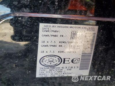 Zdjęcie 14 z 14 samochodu: 2017 NISSAN PATHFINDER S VIN:5N1DR2MM5HC637813 - miniatura