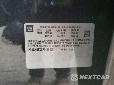 Zdjęcie 12 z 12 samochodu: 2015 BUICK REGAL VIN:2G4GK5EXXF9139056 - miniatura