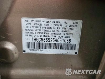 Zdjęcie 12 z 12 samochodu: 2005 HONDA ACCORD EX VIN:1HGCM66525A051056 - miniatura