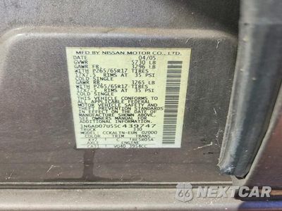 Zdjęcie 12 z 12 samochodu: 2005 NISSAN FRONTIER SE VIN:1N6AD07U55C439747 - miniatura