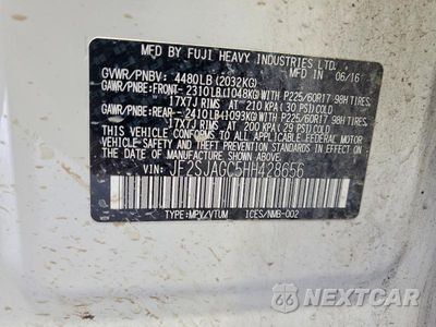 Zdjęcie 14 z 14 samochodu: 2017 SUBARU FORESTER 2.5I PREMIUM VIN:JF2SJAGC5HH428656 - miniatura