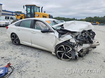 Czwarte zdjęcie samochodu z boku: 2021 HONDA ACCORD SPORT VIN:1HGCV1F32MA025571 - miniatura