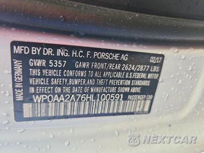 Zdjęcie 12 z 12 samochodu: 2017 PORSCHE PANAMERA 2 VIN:WP0AA2A76HL100591 - miniatura
