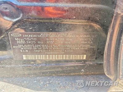 Zdjęcie 12 z 12 samochodu: 2011 HYUNDAI SONATA GLS VIN:5NPEB4AC3BH074356 - miniatura