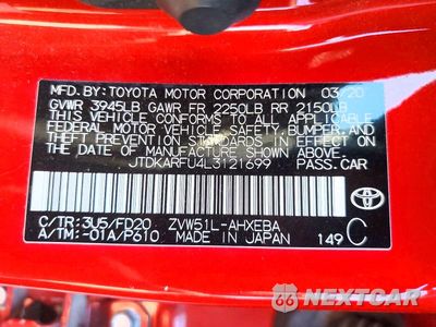 Zdjęcie 12 z 12 samochodu: 2020 TOYOTA PRIUS LE VIN:JTDKARFU4L3121699 - miniatura