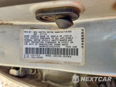 Zdjęcie 13 z 13 samochodu: 2004 TOYOTA COROLLA S VIN:1NXBR32E14Z223389 - miniatura