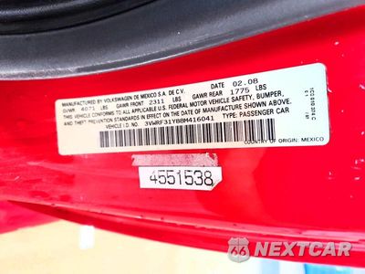 Zdjęcie 12 z 12 samochodu: 2008 VOLKSWAGEN NEW BEETLE CONVERTIBLE SE VIN:3VWRF31Y88M416041 - miniatura
