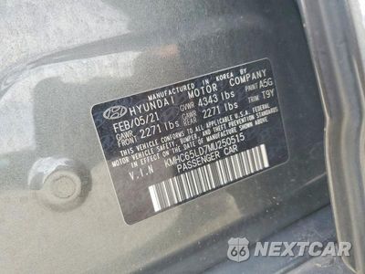 Zdjęcie 12 z 12 samochodu: 2021 HYUNDAI IONIQ SE VIN:KMHC65LD7MU250515 - miniatura