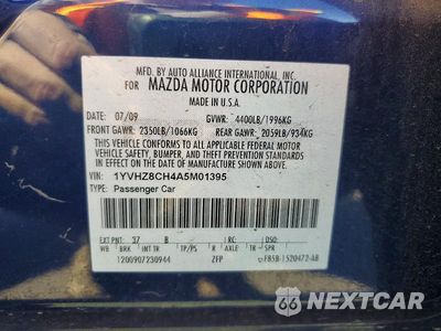 Zdjęcie 12 z 12 samochodu: 2010 MAZDA 6 I VIN:1YVHZ8CH4A5M01395 - miniatura