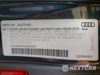Zdjęcie 12 z 12 samochodu: 2018 AUDI A5 PREMIUM PLUS S-LINE VIN:WAUENCF59JA020431 - miniatura
