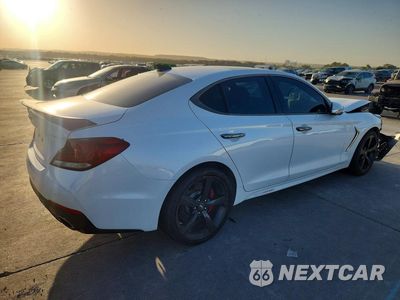 Trzecie zdjęcie samochodu z tyłu: 2019 GENESIS G70 3.3T ADVANCED VIN:KMTG34LEXKU027482 - miniatura
