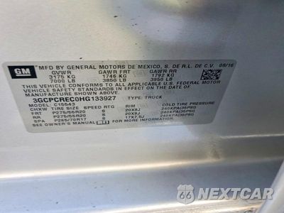 Zdjęcie 12 z 12 samochodu: 2017 CHEVROLET SILVERADO C1500 LT VIN:3GCPCREC0HG133927 - miniatura