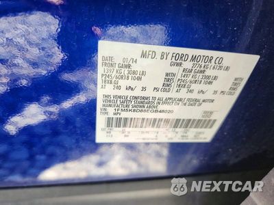 Zdjęcie 14 z 14 samochodu: 2014 FORD EXPLORER XLT VIN:1FM5K8D88EGB48020 - miniatura