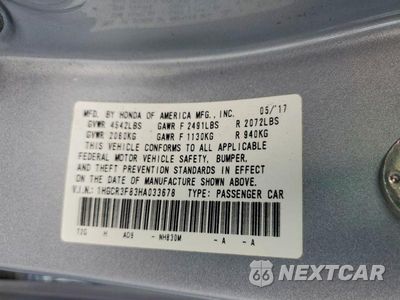Zdjęcie 12 z 12 samochodu: 2017 HONDA ACCORD EXL VIN:1HGCR3F83HA033678 - miniatura