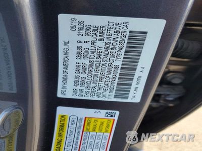 Zdjęcie 13 z 13 samochodu: 2019 HONDA ACCORD EX VIN:1HGCV1F43KA101885 - miniatura