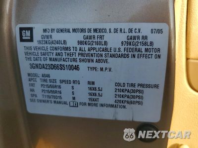 Zdjęcie 13 z 13 samochodu: 2006 CHEVROLET HHR LT VIN:3GNDA23D66S510046 - miniatura