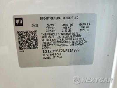 Zdjęcie 13 z 13 samochodu: 2022 CHEVROLET MALIBU LT VIN:1G1ZD5ST2NF214999 - miniatura