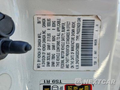 Zdjęcie 12 z 12 samochodu: 2012 HONDA CIVIC SI VIN:2HGFG4A53CH706839 - miniatura