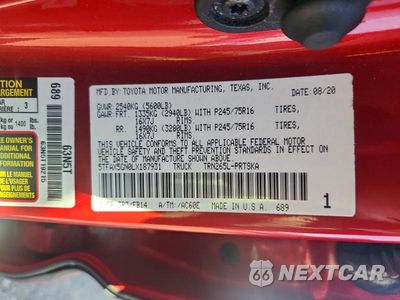 Zdjęcie 12 z 12 samochodu: 2020 TOYOTA TACOMA SR VIN:5TFAX5GN0LX187931 - miniatura
