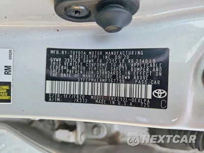 Zdjęcie 12 z 12 samochodu: 2021 TOYOTA COROLLA LE VIN:5YFEPMAE8MP167799 - miniatura