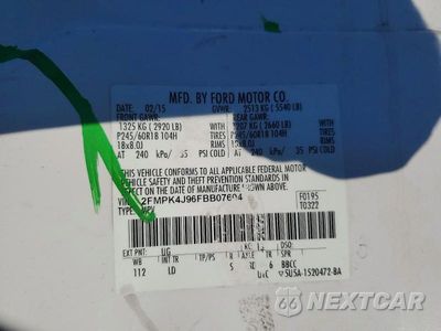 Zdjęcie 14 z 14 samochodu: 2015 FORD EDGE SEL VIN:2FMPK4J96FBB07604 - miniatura
