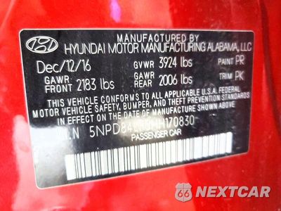 Zdjęcie 13 z 13 samochodu: 2017 HYUNDAI ELANTRA SE VIN:5NPD84LF0HH170830 - miniatura