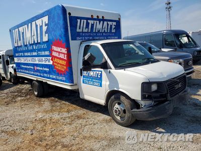 Czwarte zdjęcie samochodu z boku: 2015 GMC SAVANA BOX TRUCK VIN:1GD374CG9F1163933 - miniatura
