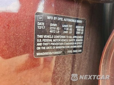 Zdjęcie 13 z 13 samochodu: 2018 BUICK REGAL TOURX ESSENCE VIN:W04GV8SX9J1089257 - miniatura