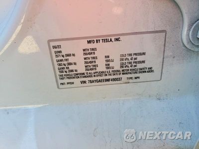 Zdjęcie 13 z 13 samochodu: 2022 TESLA MODEL Y VIN:7SAYGAEE9NF490037 - miniatura