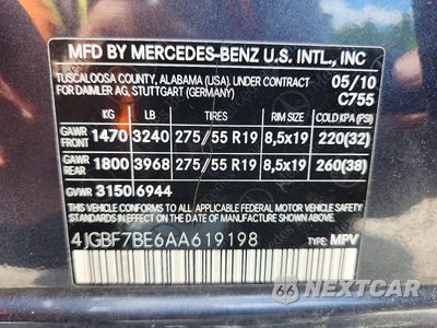 Zdjęcie 13 z 13 samochodu: 2010 MERCEDES-BENZ GL 450 4MATIC VIN:4JGBF7BE6AA619198 - miniatura