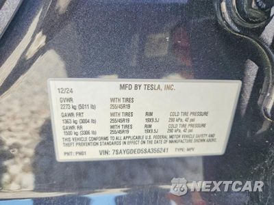 Zdjęcie 13 z 13 samochodu: 2025 TESLA MODEL Y VIN:7SAYGDED5SA356241 - miniatura