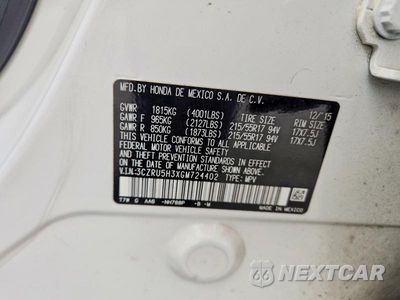 Zdjęcie 13 z 13 samochodu: 2016 HONDA HR-V LX VIN:3CZRU5H3XGM724402 - miniatura