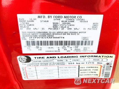 Zdjęcie 12 z 12 samochodu: 2010 FORD F150 SUPERCREW VIN:1FTFW1EVXAFA64774 - miniatura
