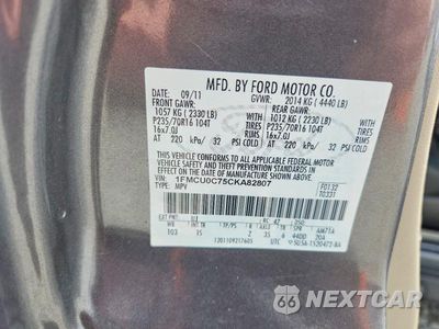 Zdjęcie 13 z 13 samochodu: 2012 FORD ESCAPE XLS VIN:1FMCU0C75CKA82807 - miniatura