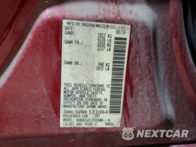 Zdjęcie 12 z 12 samochodu: 2017 NISSAN ALTIMA 2.5 S VIN:1N4AL3AP8HC111064 - miniatura