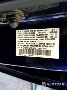 Zdjęcie 13 z 13 samochodu: 2018 HONDA CR-V EX VIN:7FARW2H51JE020671 - miniatura