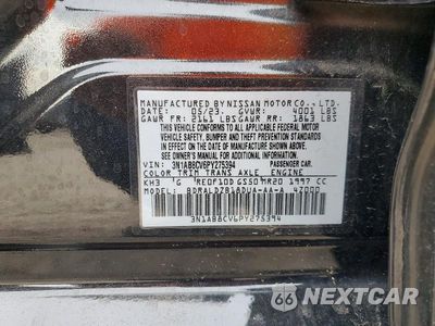 Zdjęcie 13 z 13 samochodu: 2023 NISSAN SENTRA SV VIN:3N1AB8CV6PY275394 - miniatura