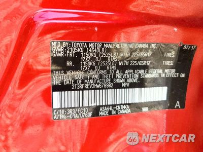 Zdjęcie 13 z 13 samochodu: 2017 TOYOTA RAV4 XLE VIN:2T3RFREV2HW678982 - miniatura