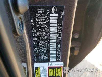 Zdjęcie 12 z 12 samochodu: 2019 TOYOTA CAMRY LE VIN:4T1B11HK2KU247187 - miniatura