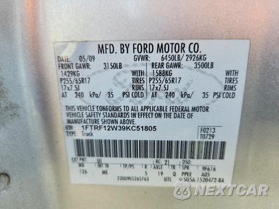 Zdjęcie 12 z 12 samochodu: 2009 FORD F150 VIN:1FTRF12W39KC51805 - miniatura