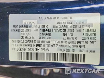 Zdjęcie 14 z 14 samochodu: 2025 MAZDA CX-90 PREFERRED VIN:JM3KKBHD2S1249068 - miniatura
