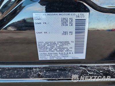 Zdjęcie 12 z 12 samochodu: 2024 NISSAN ALTIMA SV VIN:1N4BL4DV5RN305481 - miniatura