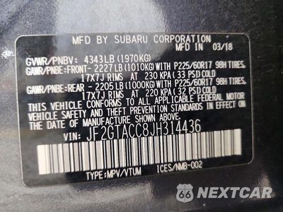 Zdjęcie 13 z 13 samochodu: 2018 SUBARU CROSSTREK PREMIUM VIN:JF2GTACC8JH314436 - miniatura