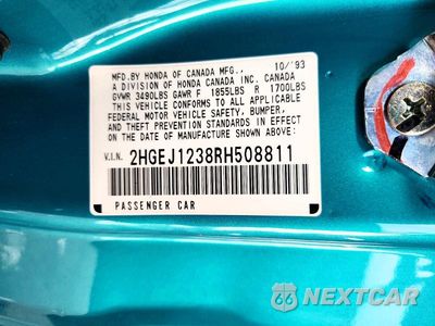 Zdjęcie 12 z 12 samochodu: 1994 HONDA CIVIC EX VIN:2HGEJ1238RH508811 - miniatura