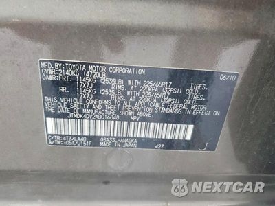 Zdjęcie 13 z 13 samochodu: 2010 TOYOTA RAV4 LIMITED VIN:JTMDK4DV2AD016848 - miniatura