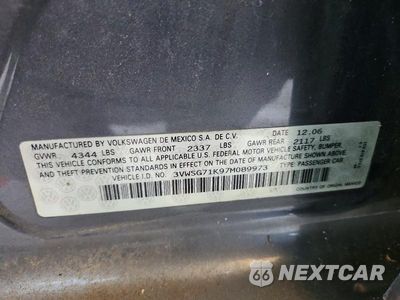 Zdjęcie 12 z 12 samochodu: 2007 VOLKSWAGEN JETTA 2.5 OPTION PACKAGE 1 VIN:3VWSG71K97M089973 - miniatura