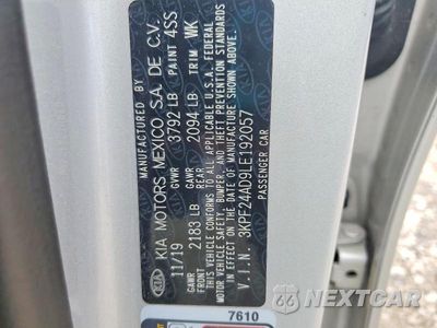 Zdjęcie 12 z 12 samochodu: 2020 KIA FORTE LXS VIN:3KPF24AD9LE192057 - miniatura