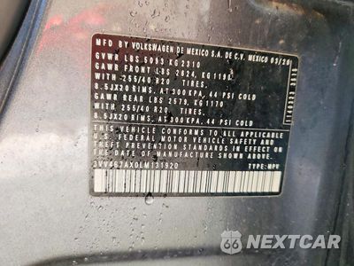 Zdjęcie 12 z 12 samochodu: 2020 VOLKSWAGEN TIGUAN SEL PREMIUM R-LINE VIN:3VV4B7AX0LM131920 - miniatura