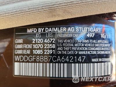 Zdjęcie 12 z 12 samochodu: 2012 MERCEDES-BENZ C 300 4MATIC VIN:WDDGF8BB7CA642147 - miniatura